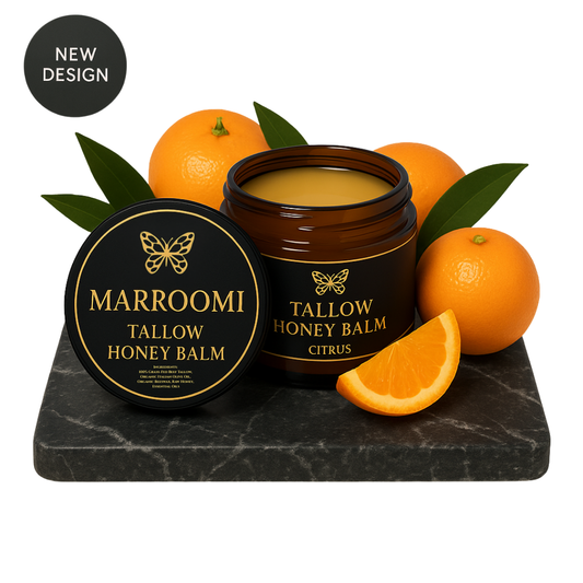 Organic Grass-Fed Beef Tallow Balm With Raw Honey
