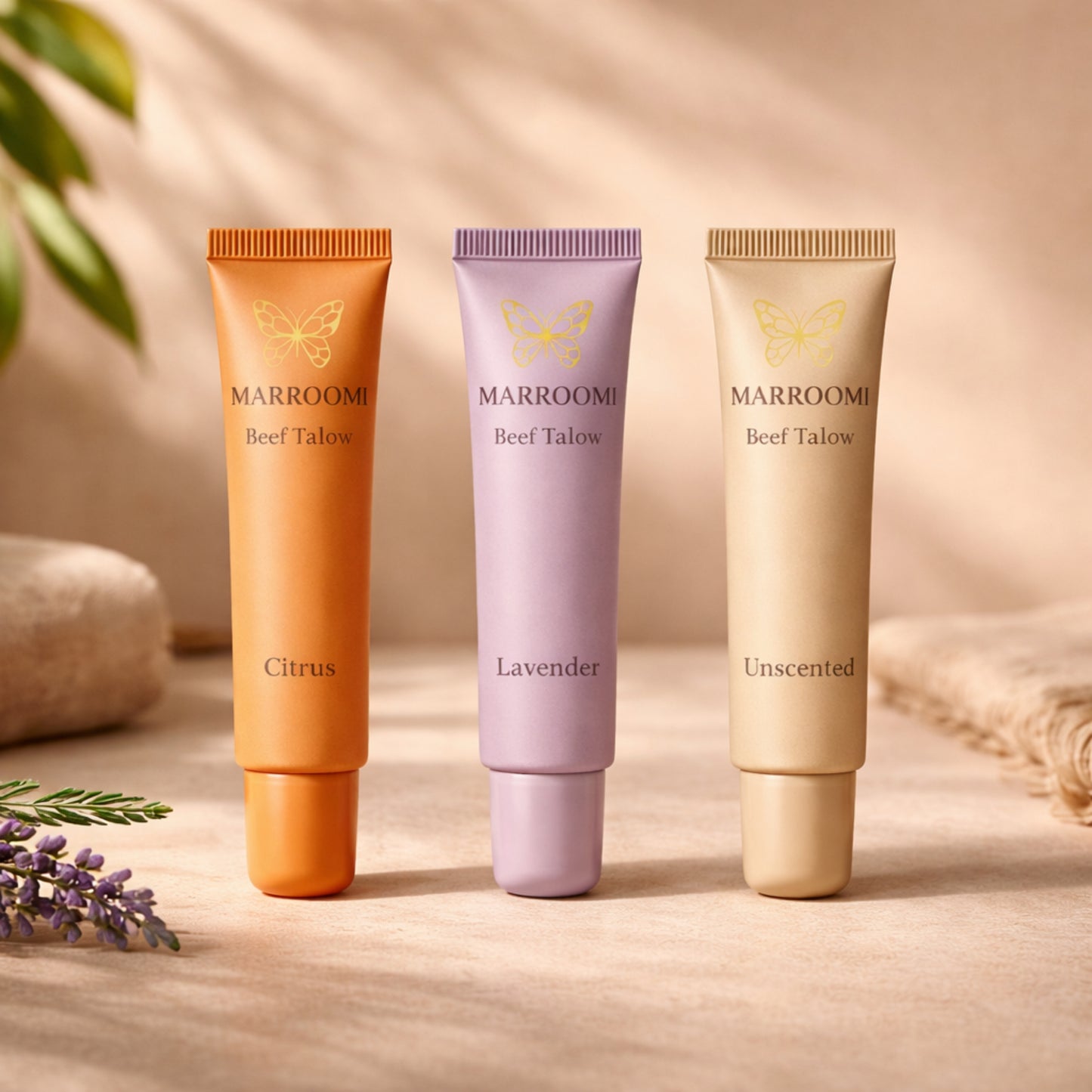 Marroomi Essential Lip Trio  Beef Tallow Lip Balm
