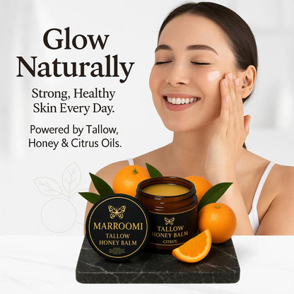 Organic Grass-Fed Beef Tallow Balm With Raw Honey