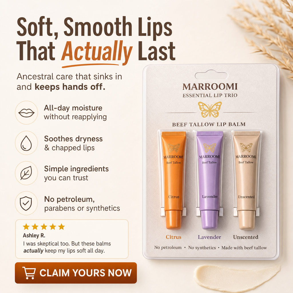 Marroomi Essential Lip Trio  Beef Tallow Lip Balm